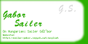 gabor sailer business card